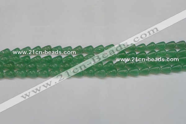 CAJ631 15.5 inches 8*10mm teardrop green aventurine beads