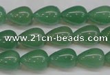 CAJ632 15.5 inches 10*14mm teardrop green aventurine beads