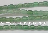 CAJ640 15.5 inches 4*6mm rice green aventurine beads