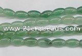 CAJ641 15.5 inches 5*8mm rice green aventurine beads