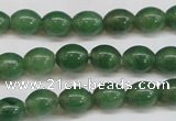 CAJ643 15.5 inches 8*10mm rice green aventurine beads