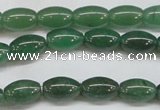 CAJ644 15.5 inches 8*12mm rice green aventurine beads