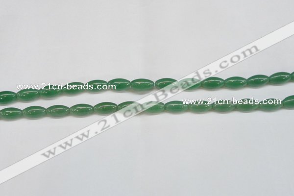 CAJ646 15.5 inches 8*16mm rice green aventurine beads