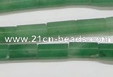 CAJ648 15.5 inches 6*12mm faceted tube green aventurine beads