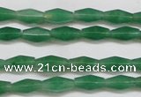 CAJ650 15.5 inches 6*12mm hexahedron green aventurine beads