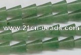 CAJ660 15.5 inches 8*10mm cone green aventurine beads