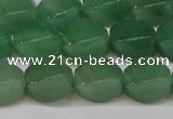 CAJ666 15.5 inches 10*14mm twisted rice green aventurine beads