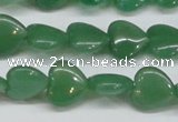 CAJ686 15.5 inches 14*14mm heart green aventurine beads