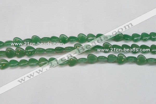 CAJ686 15.5 inches 14*14mm heart green aventurine beads