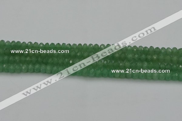 CAJ702 15.5 inches 5*8mm faceted rondelle green aventurine beads