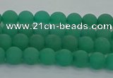 CAJ710 15.5 inches 4mm round matte green aventurine beads