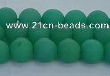 CAJ712 15.5 inches 8mm round matte green aventurine beads