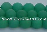 CAJ713 15.5 inches 10mm round matte green aventurine beads