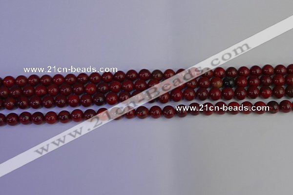 CAJ750 15.5 inches 4mm round apple jasper beads wholesale