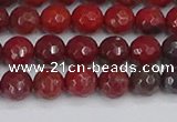 CAJ759 15.5 inches 6mm faceted round apple jasper beads