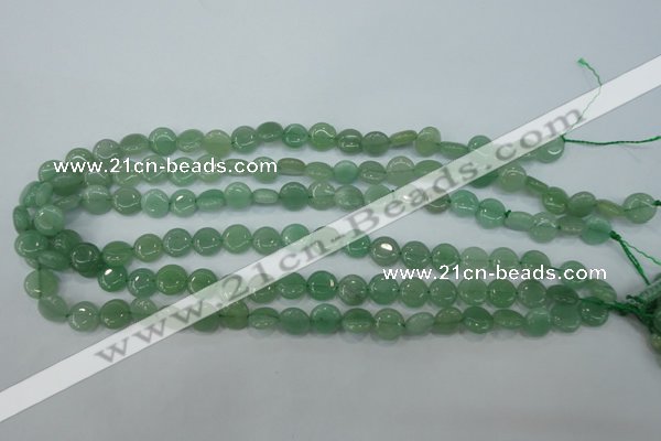 CAJ80 15.5 inches 10mm flat round green aventurine beads wholesale