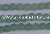 CAJ801 15.5 inches 6mm round matte green aventurine beads wholesale