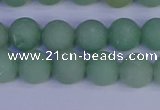 CAJ803 15.5 inches 10mm round matte green aventurine beads wholesale