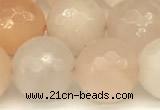 CAJ823 15 inches 12mm faceted round pink aventurine beads