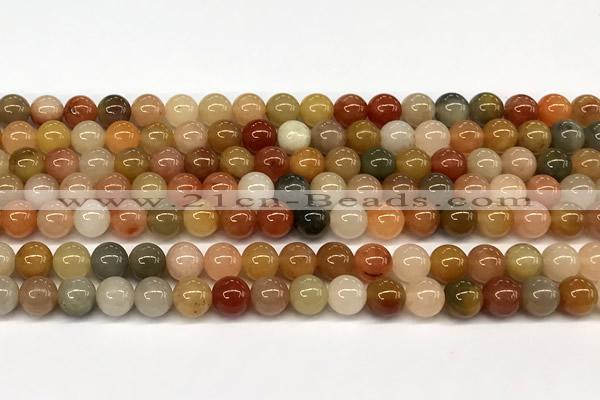 CAJ846 15 inches 6mm round jade gemstone beads