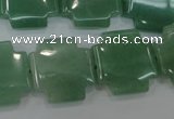 CAJ88 15.5 inches 20*20mm cross green aventurine beads wholesale