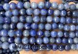 CAJ895 15 inches 8mm faceted round blue aventurine beads wholesale