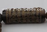 CAL01 14.5 inches 20*60mm carved drum agalmatolite beads