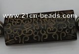 CAL09 14.5 inches 25*55mm carved rectangle agalmatolite beads