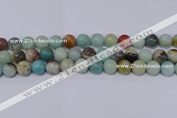 CAM05 round mixed color 12mm natural amazonite beads Wholesale