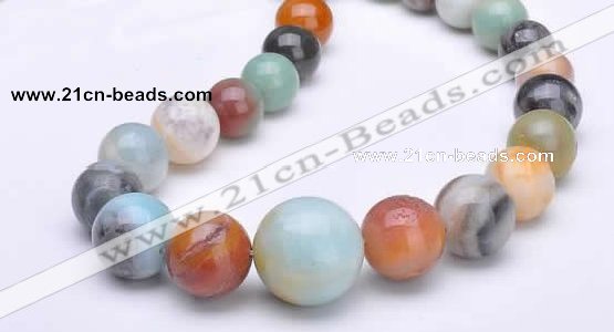 CAM08 15.5 inches round different sizes natural amazonite beads