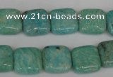 CAM1027 15.5 inches 14*14mm square natural Russian amazonite beads