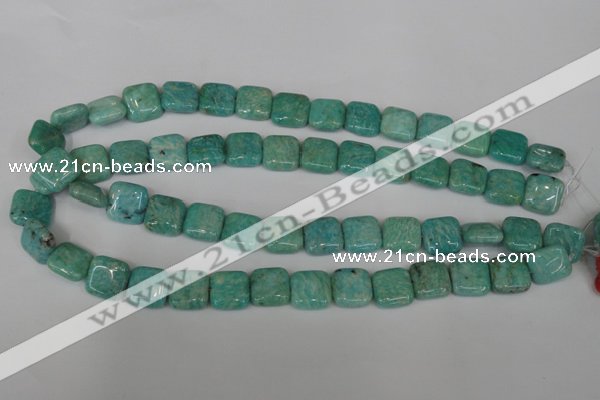 CAM1027 15.5 inches 14*14mm square natural Russian amazonite beads