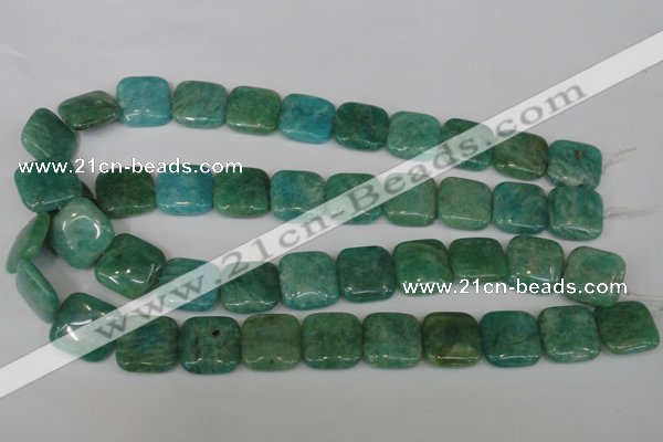 CAM1029 15.5 inches 18*18mm square natural Russian amazonite beads