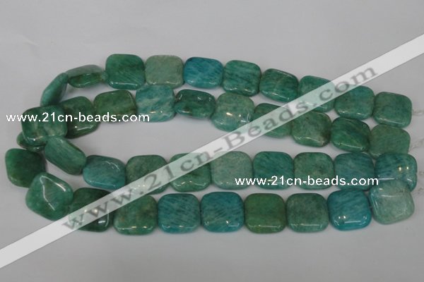 CAM1030 15.5 inches 20*20mm square natural Russian amazonite beads