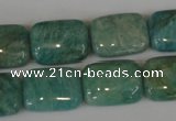 CAM1032 15.5 inches 13*18mm rectangle natural Russian amazonite beads