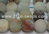 CAM1101 15.5 inches 6mm round matte amazonite beads wholesale