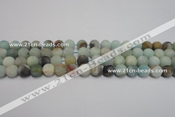 CAM1101 15.5 inches 6mm round matte amazonite beads wholesale