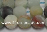 CAM1103 15.5 inches 10mm round matte amazonite beads wholesale