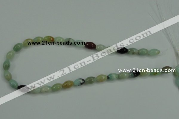 CAM111 15.5 inches 8*12mm rice amazonite gemstone beads wholesale