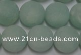 CAM1114 15.5 inches 12mm round matte amazonite beads wholesale