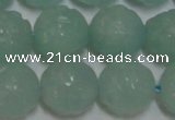 CAM1126 15.5 inches 16mm carved round amazonite beads wholesale