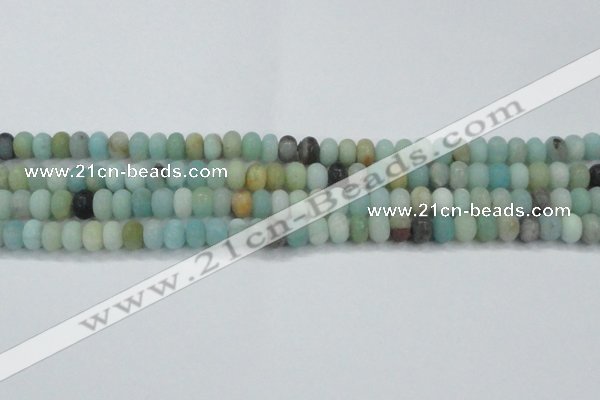 CAM1132 15.5 inches 6*10mm rondelle matte amazonite beads wholesale