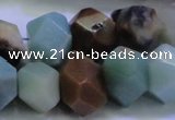 CAM1138 12*16mm - 13*18mm faceted nuggets amazonite gemstone beads