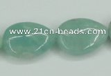 CAM117 15.5 inches 18*25mm flat teardrop amazonite gemstone beads