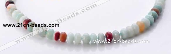 CAM12 5*8mm rondelle natural amazonite gemstone beads Wholesale