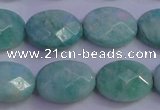 CAM1205 15.5 inches 14*19mm faceted oval Russian amazonite beads