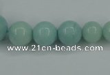 CAM125 15.5 inches multi-size round amazonite gemstone beads