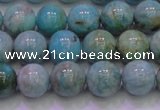 CAM1253 15.5 inches 10mm round natural Russian amazonite beads