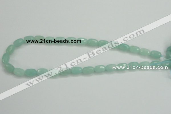 CAM139 15.5 inches 8*12mm faceted drum amazonite gemstone beads