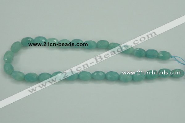 CAM140 15.5 inches 10*14mm faceted drum amazonite gemstone beads